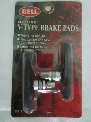 PASTILLAS DE FRENO VOLADIZAS BELL DELUXE TIPO V CON DISEÑO DE PASTILLA LARGA DE LÍNEA DELGADA NEGRAS Foto 1 de 4