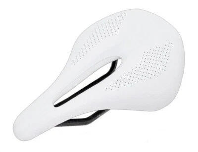 Cojín de asiento de bicicleta de cuero de carbono riel ovalado MTB bicicleta de carretera 240*143/155 mm Foto 1 de 4