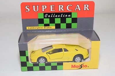 ? MAISTO LAMBORGHINI DIABLO JAUNE COMME NEUF EN BOÎTE - Photo 1/3