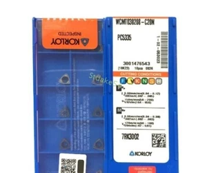 KORLOY WCMT030208-C20N PC5335 10Pcs Carbide inserts U drill blade - Picture 1 of 1