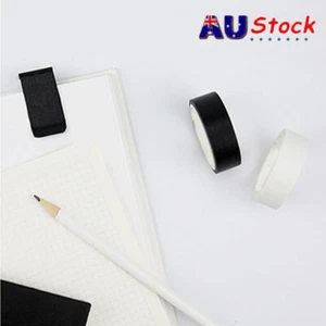 15mmX10M Pure Color White Black Decorative Washi Masking Tape Fast - Picture 1 of 12