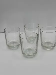 Set of 4 Vintage David Douglas Lowball Rocks Glasse 1 Accalac Removable Coaster - Picture 1 of 4