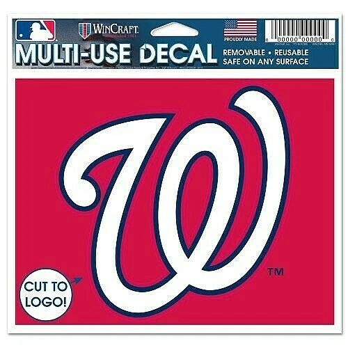 Washington Nationals MLB Cut To Logo Multi-Use Decal  / Sticker  *Free Shipping - Image 1 of 1