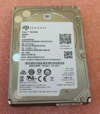 Seagate Exos 10E2400 600GB SAS 2.5" 12Gb/s Hard Drive HDD ST600MM0009 1XF200-175 - Image 1 of 3