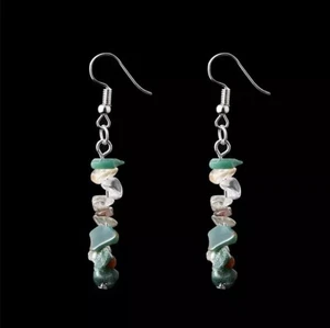 River Rock, Stone Style Dangle Earrings - Picture 1 of 2