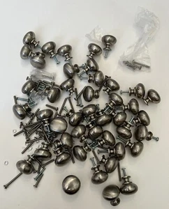 Cabinet Knobs Round Ball Handle Replacement Over 3 Pounds w/ Screws & Washers - Picture 1 of 6
