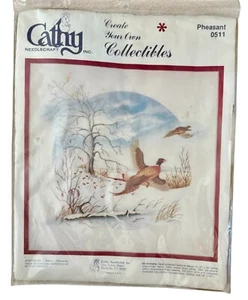 Vintage Cathy Needlecraft Crewel Kit Fasan Vogel 0511 Neu in Verpackung Neu mit Etikett Cottagecore - Bild 1 von 6