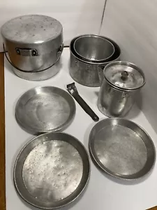 vtg camping survival tailgating cookware equipment outdoor set - Picture 1 of 6