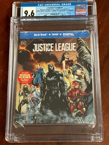 2017 JUSTICE LEAGUE Best Buy Limited Edition 2Disc Blu-Ray STEELBOOK CGC 9.6 A++ - Imagen 1 de 5