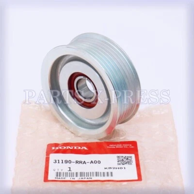 NEW GENUINE OEM HONDA CIVIC 2002-11 ACURA DRIVE IDLER BELT PULLEY 31190-RRA-A00 - Image 1 of 4