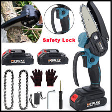 New Mini chainsaw Electric Wood Cutter Cordless Chain Saw with battery & 2 Chain