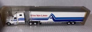 Tonkin Toy, FREIGHTLINER CORONADO SEMI TRACTOR / ATLAS VAN LINES TRAILER (1/87) - Picture 1 of 2