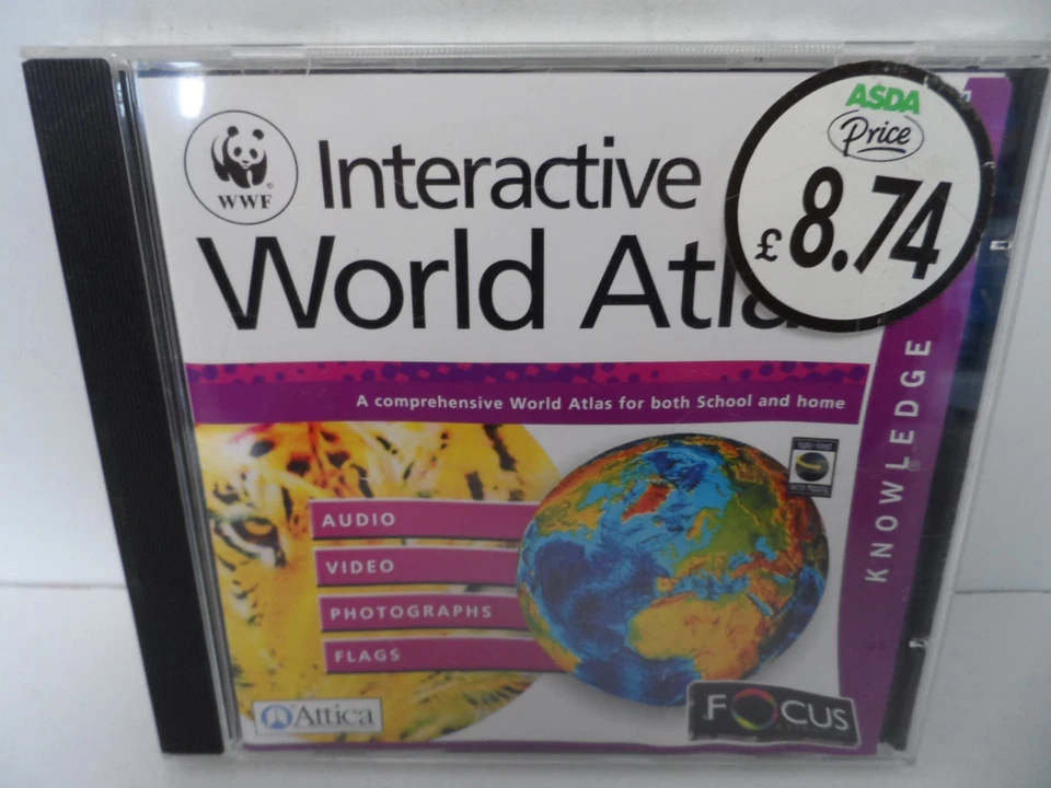 FOCUS MULTIMEDIA - INTERACTIVE WORLD ATLAS - CD-ROM - Image 1 of 3