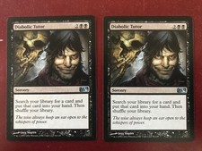 2X DIABOLIC TUTOR mtg magic the gathering M12 Black - Sorcery - NM Free Shipping