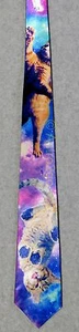 CATS IN SPACE KITTENS FELINE STARS ASTRONOMY SCIENCE Sublimation Novelty Necktie - Picture 1 of 3