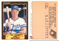 Rich Tunison Signed 1990 ProCards #2105 Card Appleton Foxes Auto AU