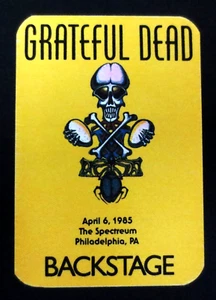 Grateful Dead Backstage Pass Philadelphia Spectrum PA 4/6/85 4/6/1985 Aoxomoxoa - Picture 1 of 18
