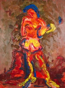 Oilpainting "Pandora" signed unique by Prof. em. Loeschner-Gornau - Picture 1 of 2