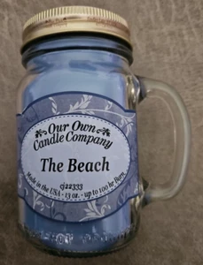 The Beach Scented Candle in 13 oz Mason Jar by Our Own Candle Company Made USA - Picture 1 of 3