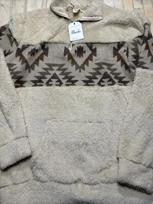 Grace & Emma fleece pull over Sweater Aztec Southern Soft Fuzzy - Image 1 of 4