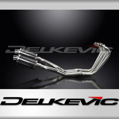 Silenciadores de carbono ovalados Yamaha FJ1100 1984-1985 Delkevic escape completo 4-2 9" Foto 1 de 4