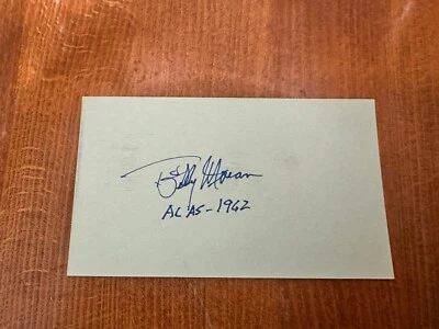Billy Moran Cleveland Indians, Los Angeles Angels Autographed 3x5 Index Card - Image 1 of 3