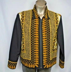 Vintage Woman’s Scarf Design Club Jacket 80’s Retro M Medium Jordana Leopard - Picture 1 of 6