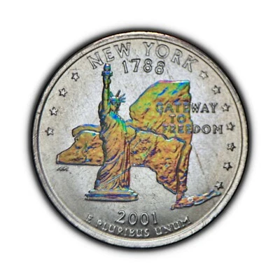 UNITED STATES. 2001, 25 Cents - New York Quarter, Morgan Mint Hologram - Image 1 of 3
