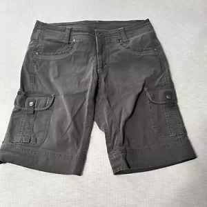 Kuhl Shorts Woman’s Size 4 Gray Hiking Outdoor Side Pockets Cargo Bermuda - Picture 1 of 6