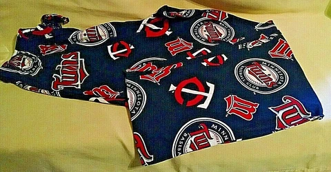 MINNESOTA TWINS PANTS PAJAMA WARM UP BASEBALL CLUB MLB NEW SIZE MED 100% COTTON Cover