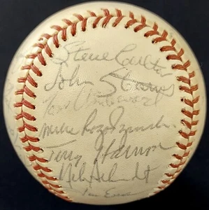 Mike Schmidt Steve Carlton 1974 Phillies Team Signed Baseball JSA LOA 26 Autos - Picture 1 of 7