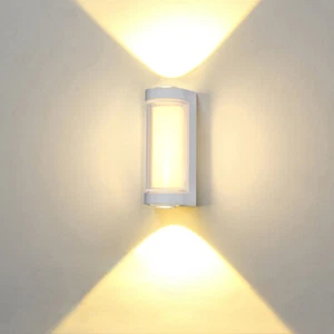 12W COB LED Outdoor Wall Lamp Fixture Up/Down Porch Light Waterproof Residential - Picture 1 of 16