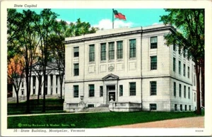 Postcard State Capitol State Bldg Montpelier Vt - Picture 1 of 2