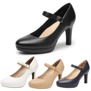 Women Round Toe Mary Jane Pump Shoes High Stilettos Heel Party Dress Shoes - Picture 1 of 50