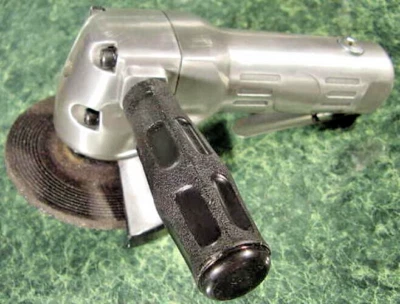 AMOLADORA/LIJADORA DE RUEDA ANGULAR DE AIRE 4" Herramienta con mango lateral y molienda de arena de rueda Foto 1 de 2