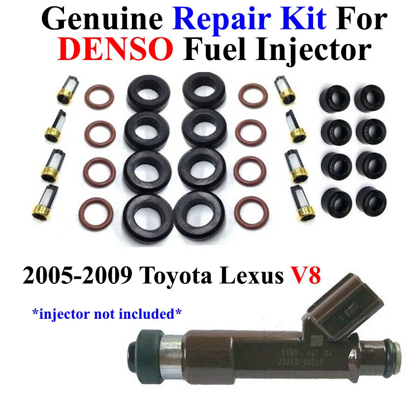 Nuevo kit de reparación para juego de 8 inyectores de combustible para Lexus GX470 LX470 2005-09 4,7 L V8 Foto 1 de 1