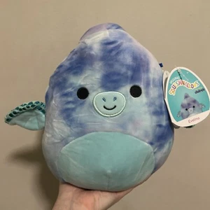 Neu mit Etikett Squishmallow Evelina der blaue Flugsilber 8 Zoll Kellytoy - Bild 1 von 3