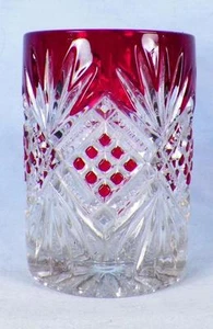 Diamond & Sunburst Tumbler US Glass #6412 Ruby Stain EAPG 1901 Antique - Picture 1 of 6
