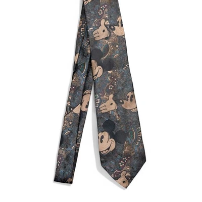 Corbata de Colección Disney Cervantes Mickey Mouse Mezcla de Seda Cuello AOP Paisley Foto 1 de 4