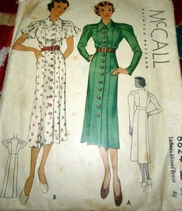 *LOVELY VTG 1930s DRESS McCalls Sewing Pattern BUST 38 - Picture 1 of 2