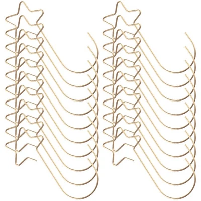 100 Pcs Metal Wire Christmas Ornament Hooks Star Shape Xmas Tree Hangers - Image 1 of 4