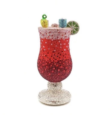 Rhinestone Clutch Purse Bag Food Drink Martini Cocktail Alcohol Drink 3D Purse - Image 1 of 4