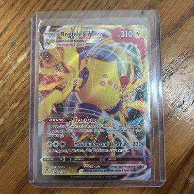 *Pokémon TCG Regieleki VMAX Silver Tempest 058/195 Holo Ultra Rare - Image 1 of 2