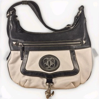 Sharif Original 1827 Genuine Leather Purse Black White Shoulder Bag Vintage - Image 1 of 4