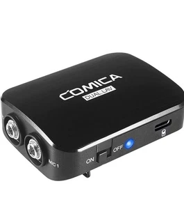 Micrófono Solapa Doble Lavalier Comica, *SELLADO* CMV-D03, Audio Estéreo y Mono - Imagen 1 de 4