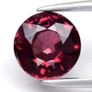 💎 1.13ct VVS Round Natural Purplish Pink Rhodolite Garnet - Mozambique Gemstone - Picture 1 of 4