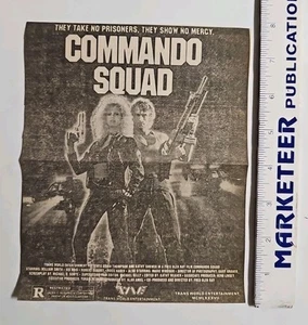 COMMANDO SQUAD Vintage 1987 Newspaper Ad / Fred Olen Ray B-movie Action! Rare! - Bild 1 von 1