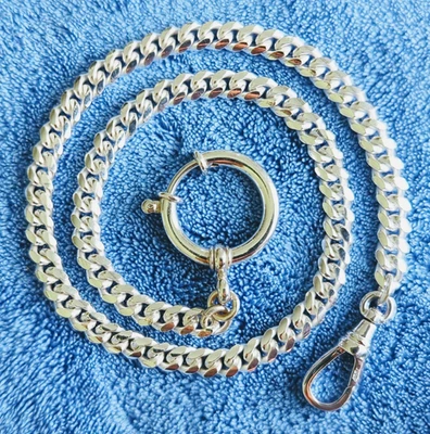 23,5 gramos, nueva cadena de reloj de bolsillo de plata de ley de 13 pulgadas Foto 1 de 4