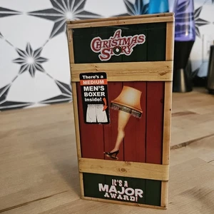 Christmas Story Leg Lamp Boxers Tin Bank Men's Medium 32-34 New - Picture 1 of 6