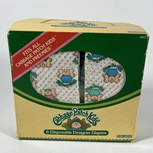 Vintage 1984 Coleco Cabbage Patch Kinder Box mit 6 Einweg Designer Windeln - Bild 1 von 10